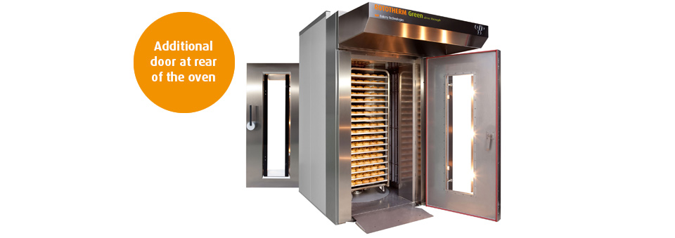 ROTOTHERM GREEN drive through - The oven used as a hygiene lock ROTOTHERM GREEN drive through